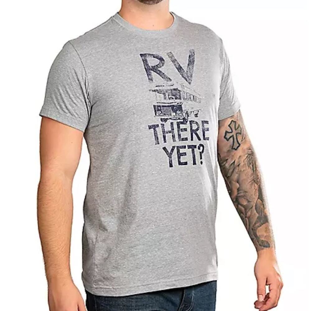 NEW State of Mine Men’s Short Sleeve Grey RV There Yet? Graphic T-Shirt